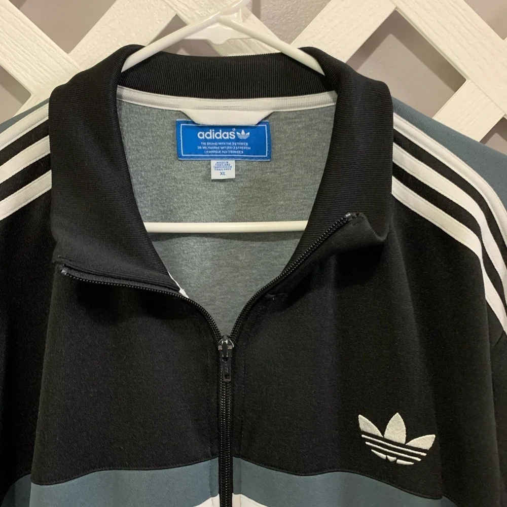 Adidas Originals Men’s Track Jacket 3-Stripes Full Zip Size xl trefoil